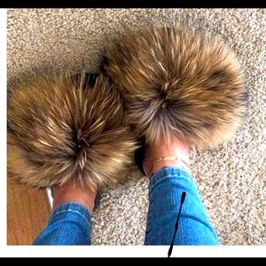 Authentic Fur Slippers.